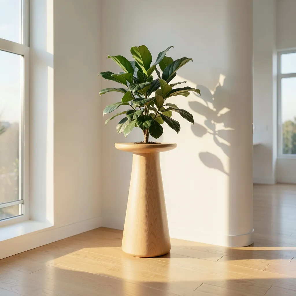 Clear Your Southwest Corner to Shift Karmic Energy Sunlit corner of a room with a single wooden plant stand — Clear the Path for Magha’s Fire