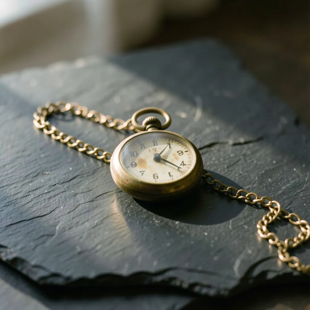 Is your Dasha timing really just bad luck? Brass vintage pocket watch resting on dark textured slate — Is your Dasha timing really just bad luck?