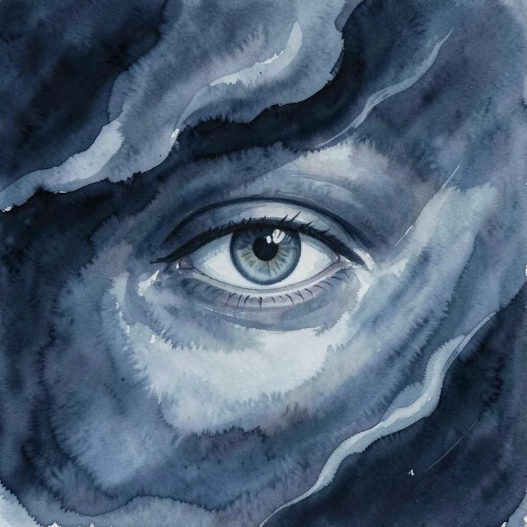 How to handle the restless energy of the Ardra Moon Impressionistic painting of a calm eye in the center of a swirling, dark blue and grey thunderstorm — Finding Calm in Ardra