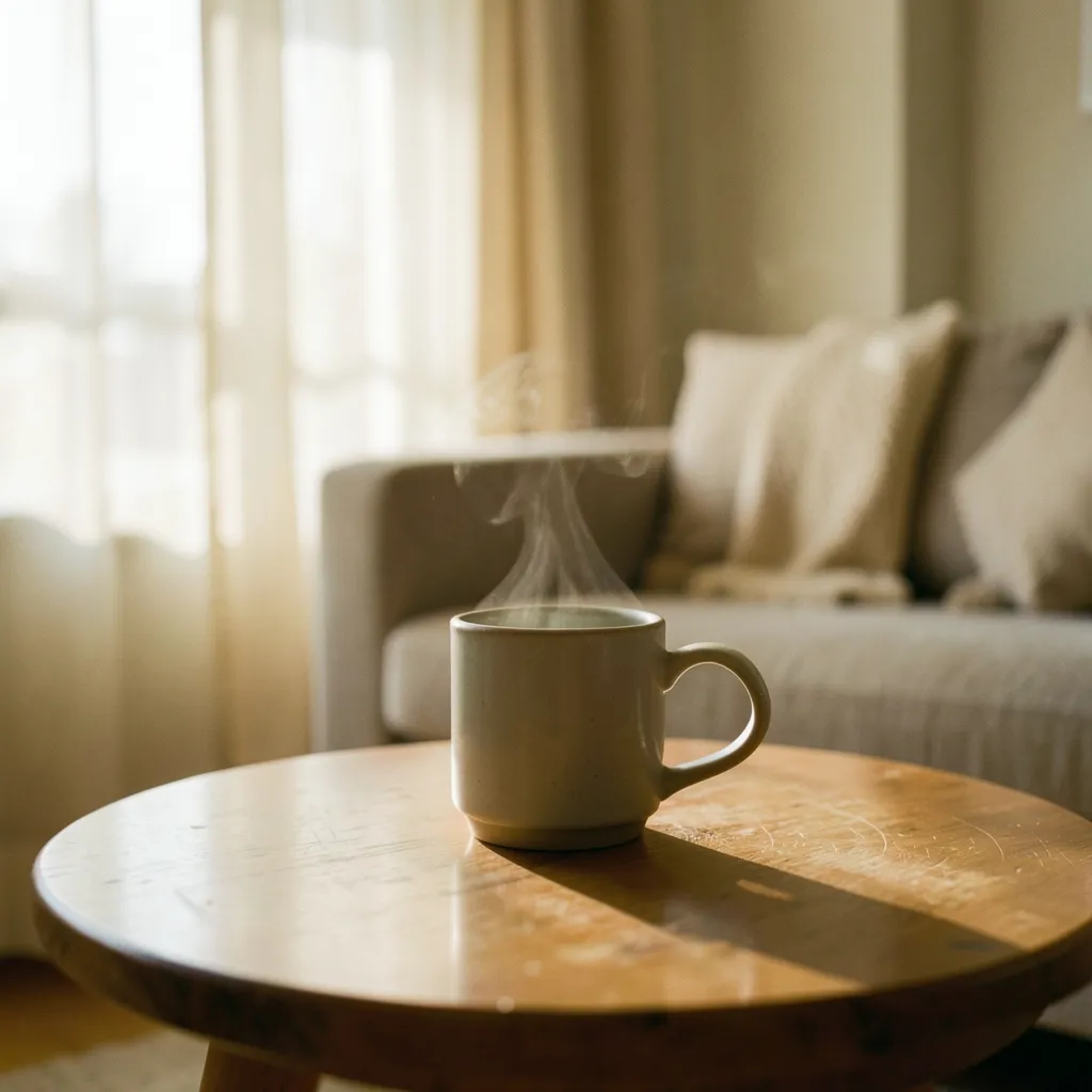 Finding Calm with the Moon in Cancer and Pushya Nakshatra Cozy living room illuminated by soft morning light — Finding Calm in the Glow of the Moon