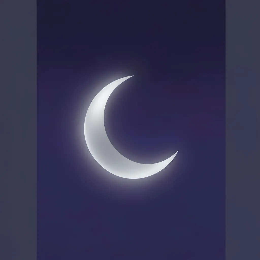 Finding Calm in the July Heat: A Simple Chandra Dhyana Practice Glowing silver crescent moon against a deep twilight indigo sky — Finding Calm in the July Heat