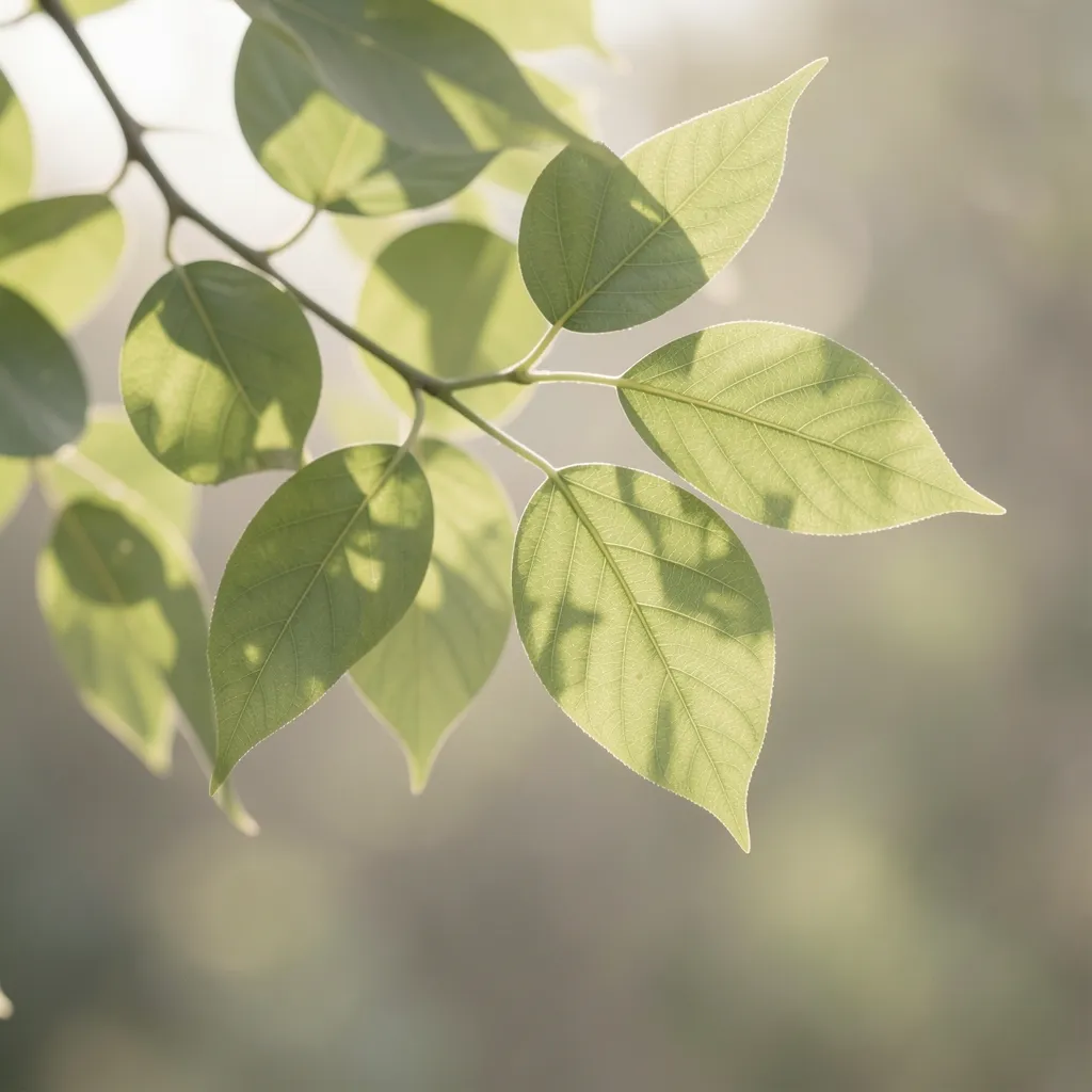 Finding Stillness Under the Pushya Moon Soft morning light filtering through delicate green leaves — Finding Stillness Under the Pushya Moon