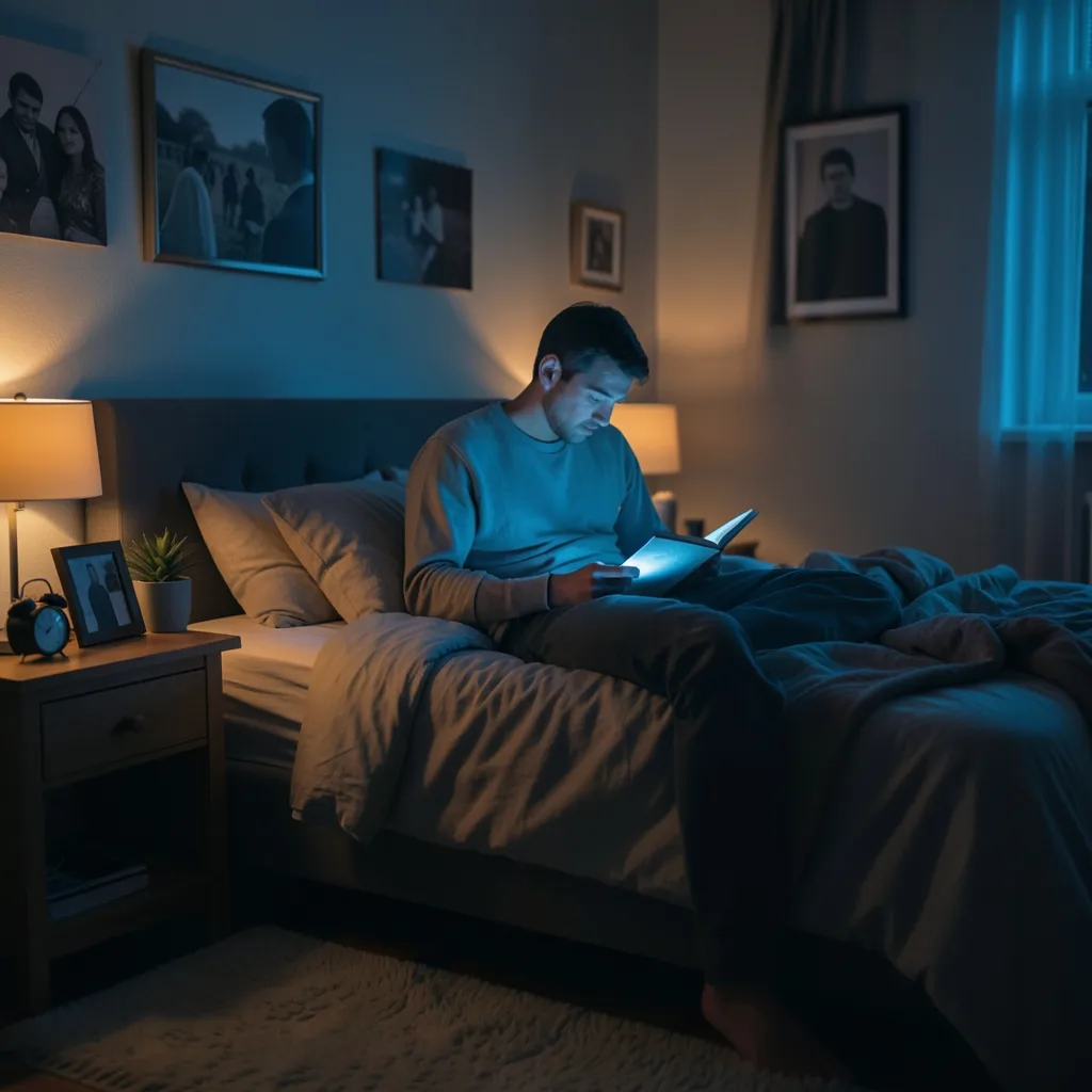 Gemini Moon: Why Your Brain Won't Shut Off Cozy, dimly lit bedroom at night — Gemini Moon: Why Your Brain Won't Shut Off