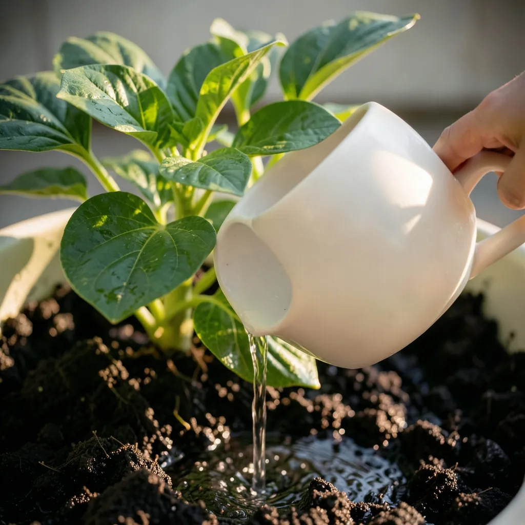 How to ground your energy during a Virgo Moon Close-up, high-quality shot of water being poured from a ceramic cup — When the mind feels scattered