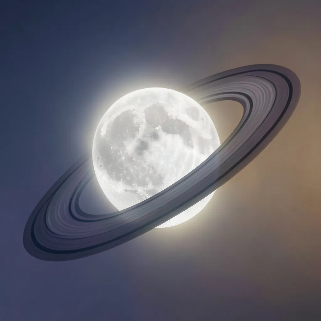 Is Free Will Real? Astrology Transits & Cosmic Mechanics Glowing silver moon overlapping a heavy dark ring of Saturn — Is your intuition just a glitch in the cosmic code?