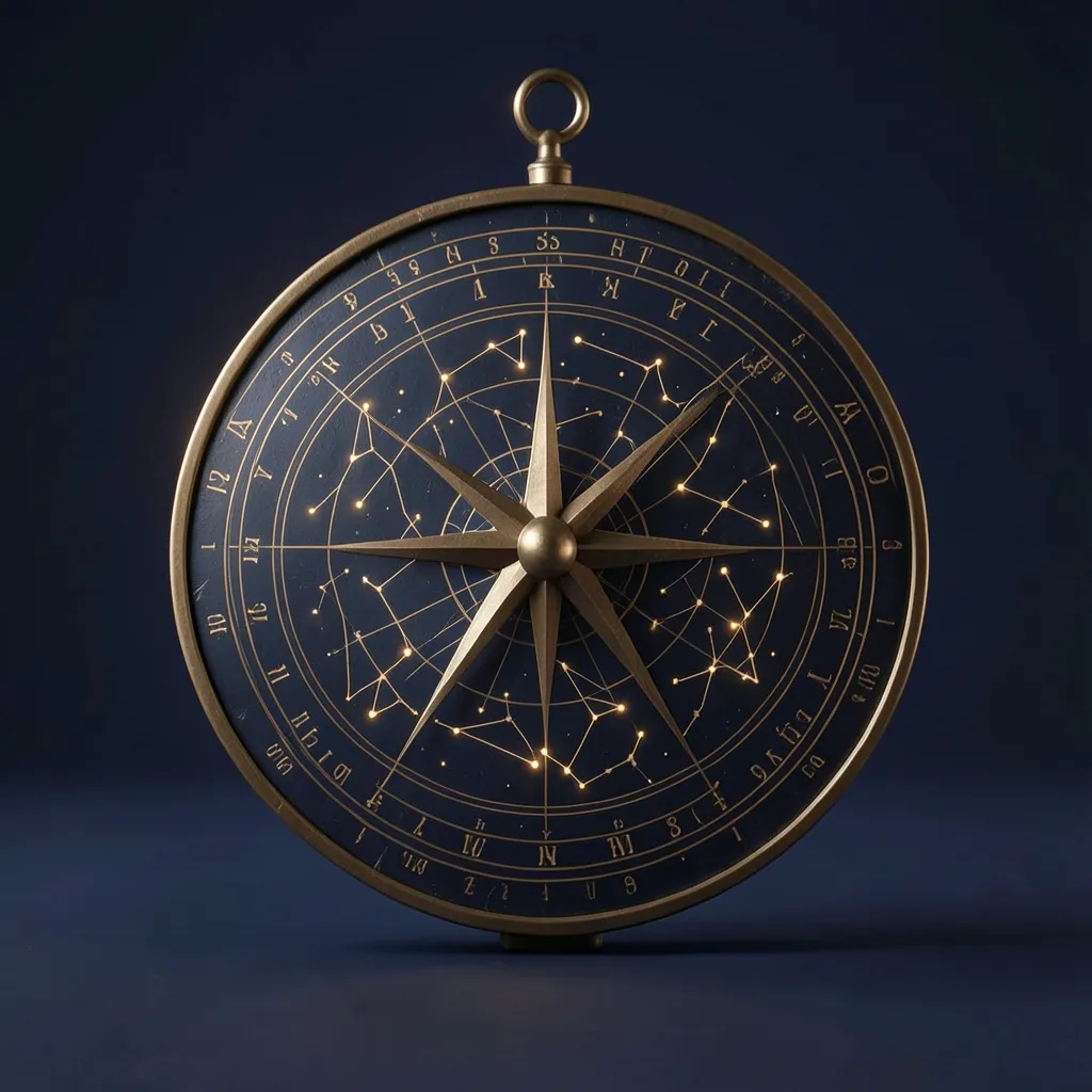 Is Free Will Just A Myth? Vedic Astrology Perspective Ancient cosmic astrolabe with subtle celestial constellations — Is Free Will Just A Myth?