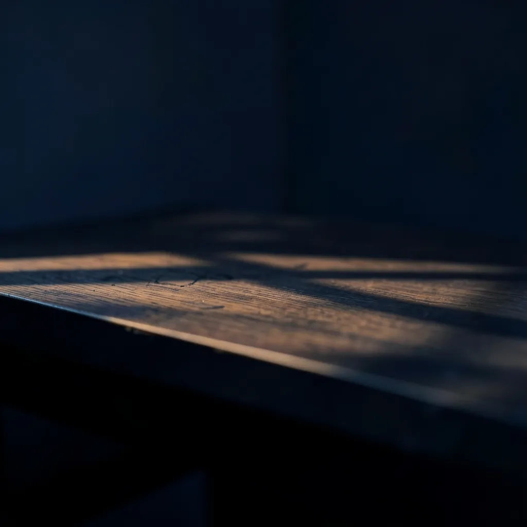 Working with the Scorpio Moon and Anuradha Nakshatra Dark indigo shadows and soft warm lamplight on a quiet wooden desk — Working with the Scorpio Moon and Anuradha