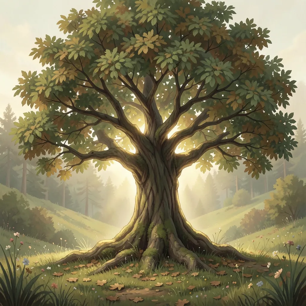 When Ketu Shadows Your Ambition Serene, earthy image of a tree with a subtle, glowing aura — When Ketu Shadows Your Ambition
