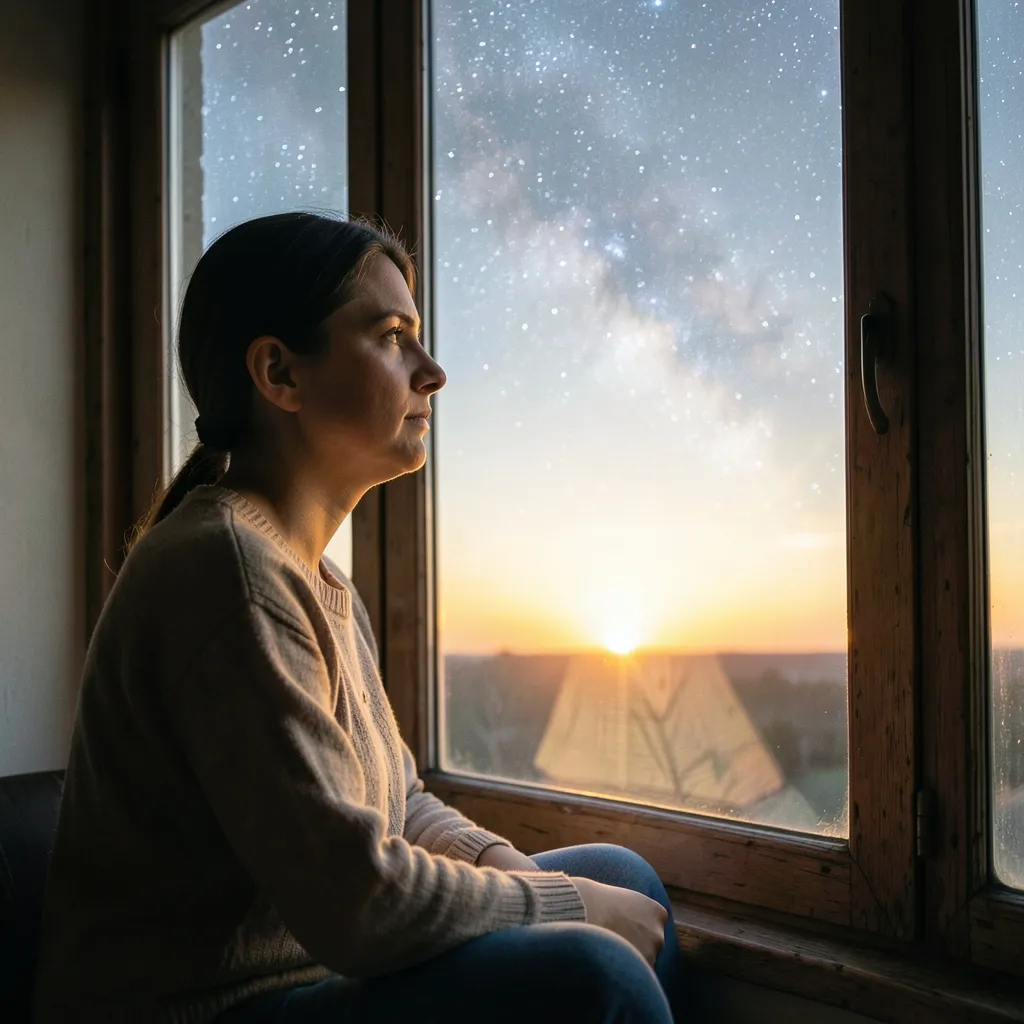 क्या प्रारब्ध को बदला जा सकता है? ज्योतिषीय दृष्टिकोण Contemplative individual sitting by a window in soft morning light — क्या प्रारब्ध को बदला जा सकता है?