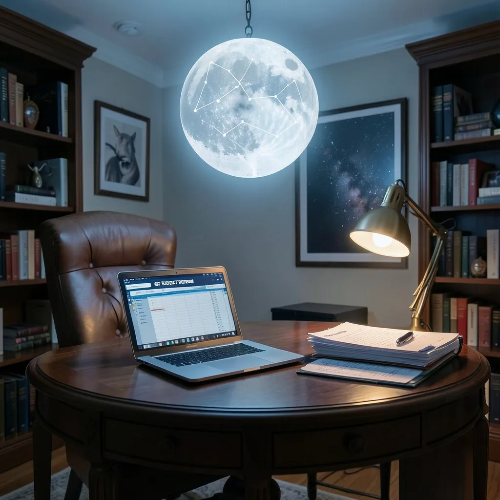 Moon in Cancer: Keep Your Data Straight Serene moonlit landscape with a single moon in the Cancer sign — Moon in Cancer: Keep Your Data Straight