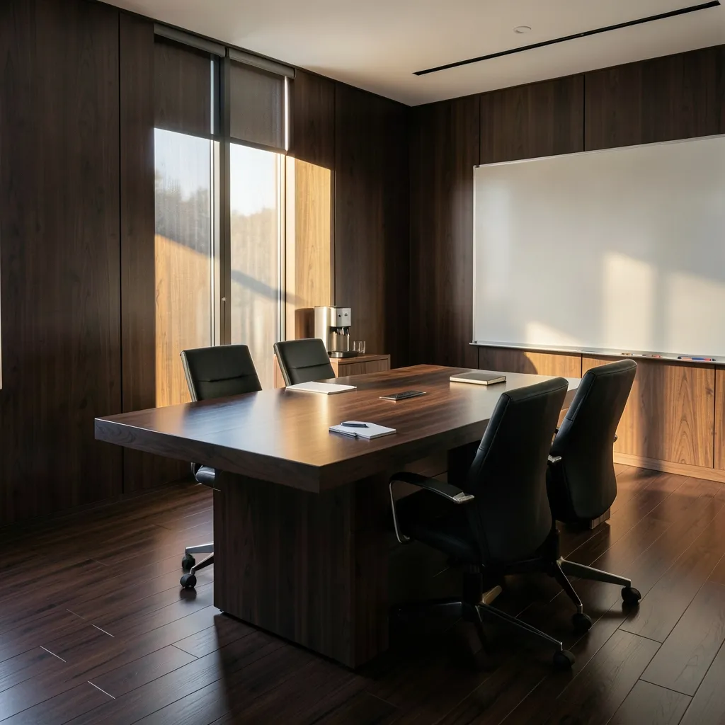 Smart Career Timing: The Lead-up to Navratri Minimalist corporate strategy board with dark wood tones — Strategy and Timing: The Lead-up to Navratri