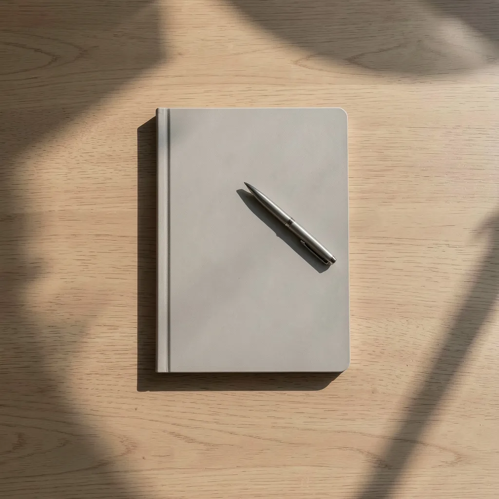 Aligning with Pushya and Hasta: Today's Astrological Energy Minimalist flat lay of a wooden desk with a notebook, a single pen — Today's Energy: Aligning with Pushya and Hasta
