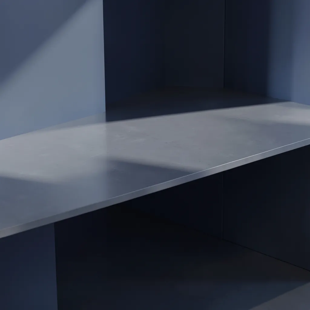 September 2026 Astrological Shifts: Precision & Focus Crisp geometric shadows on a concrete desk, deep indigo and slate grey tones — September 2026: The Shift into Precision