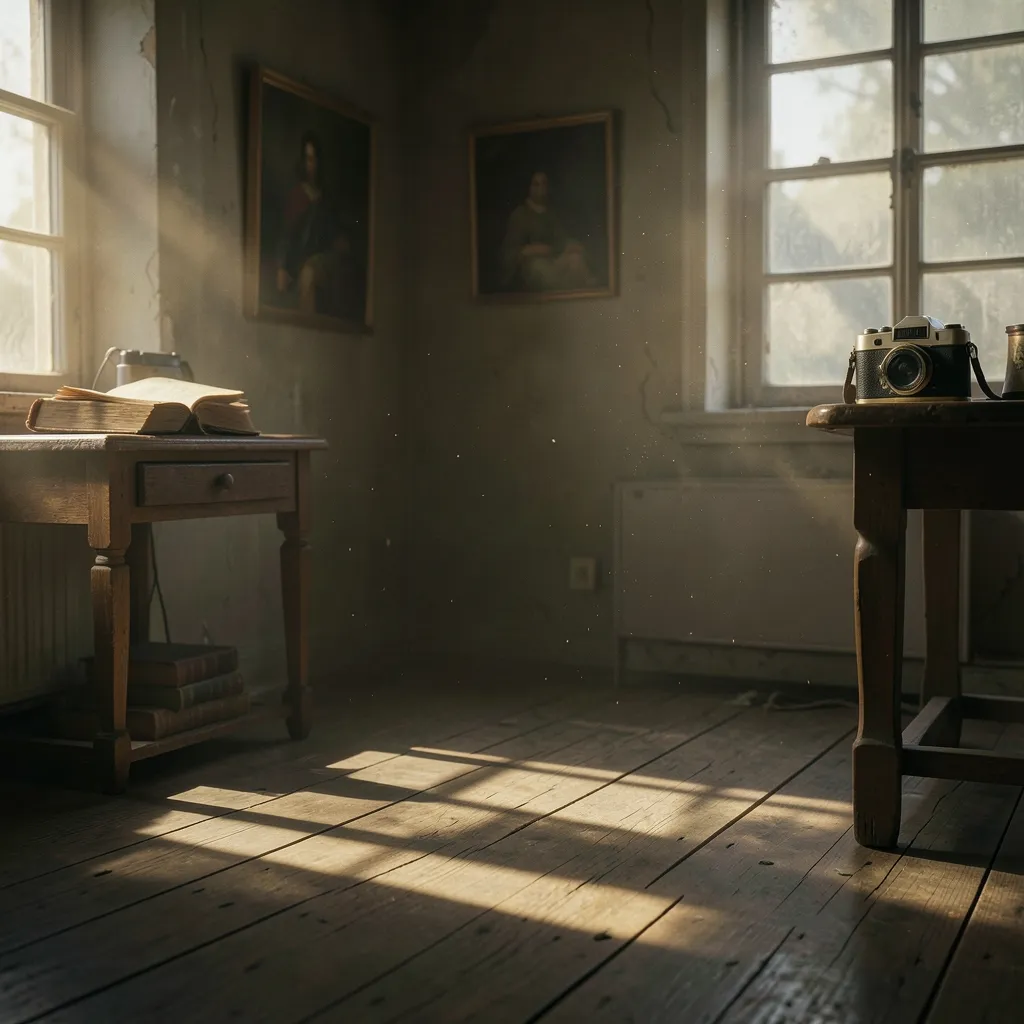 Navigating Ketu in Magha and the Punarvasu Moon Cinematic moody warm sunlight filtering through an old dusty room — Shadows in the Leo Heat