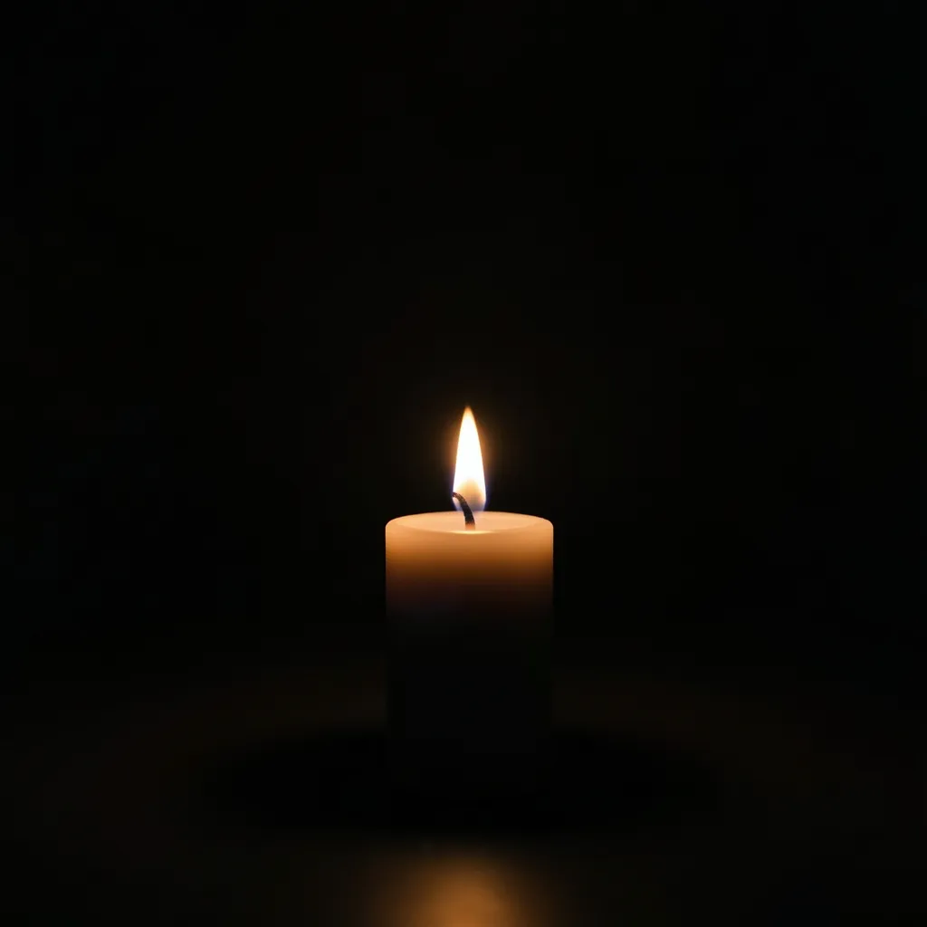 Sharpen Your Focus During This Cancer Transit Atmospheric shot of a single glowing candle flame in a dark, quiet room — Sharpen Your Focus During This Cancer Transit