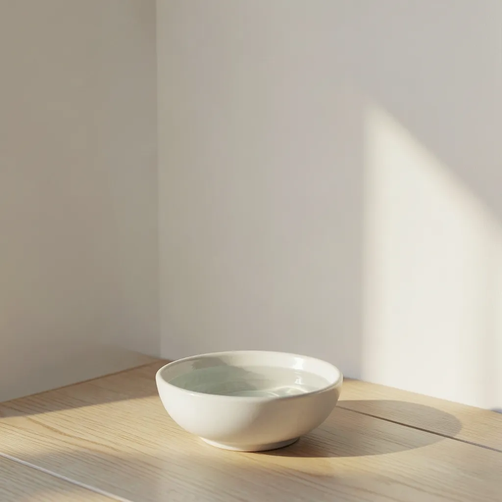 घर के इस कोने को साफ करके पाएं मानसिक शांति | Vastu Tips Minimalist calm corner of a room with soft morning light hitting a clean wall and a small — घर की ऊर्जा और आपका मानसिक सुकून