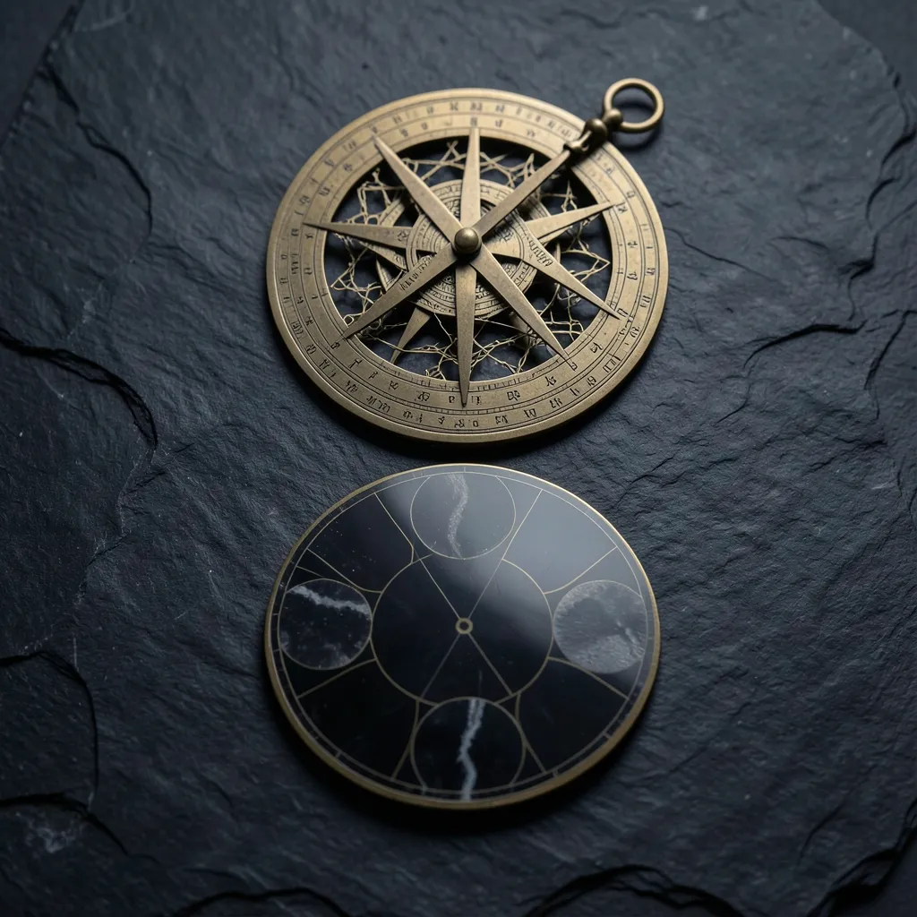 Are You Misreading Your Vimshottari Dasha Timing? Antique brass astrolabe and a dark obsidian moon phase disc — Is your Dasha timing really what you think it is?