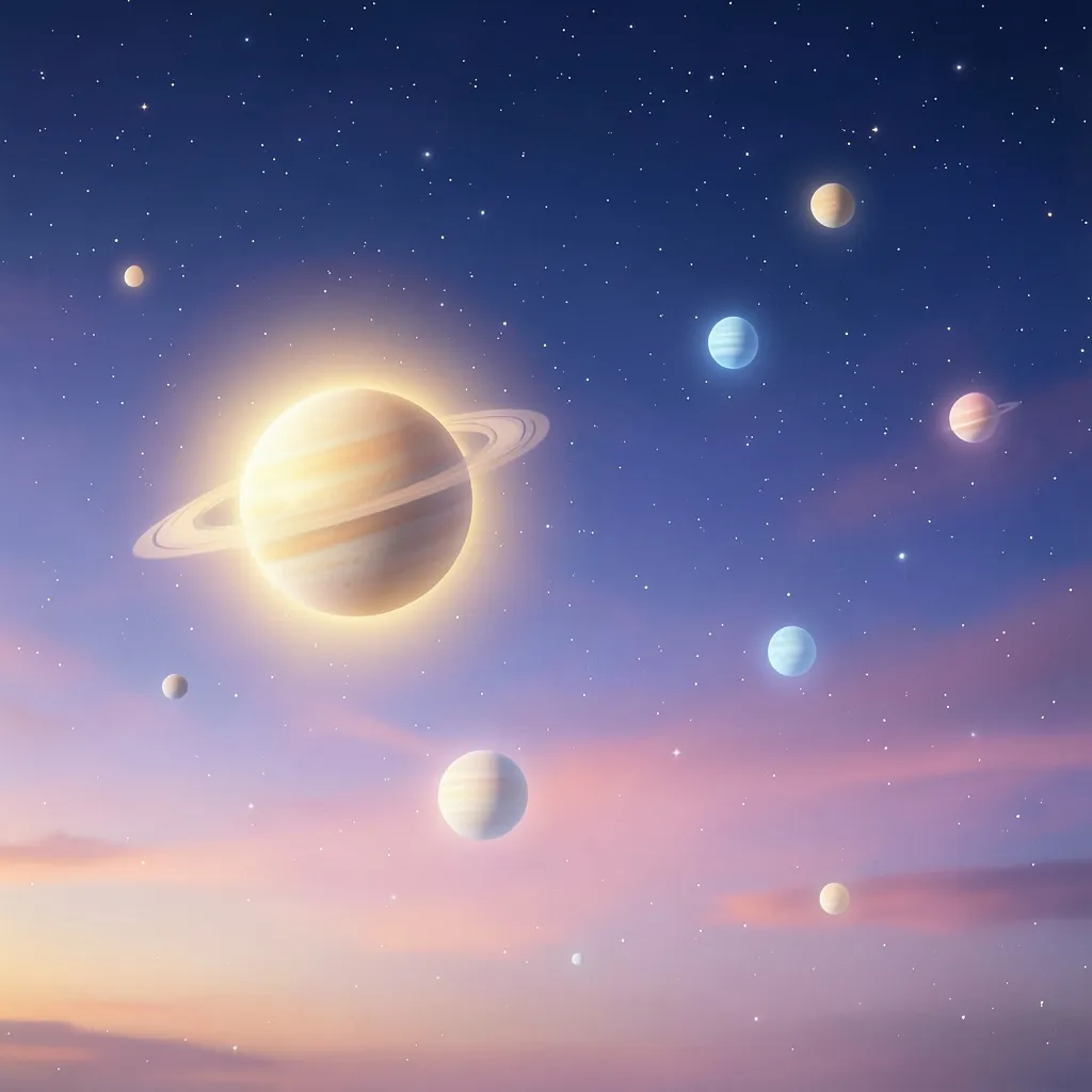 The Gift of Retrogrades: Navigating Life's Rhythm Serene, glowing sky with a few scattered — When Life Feels Like a Rewind