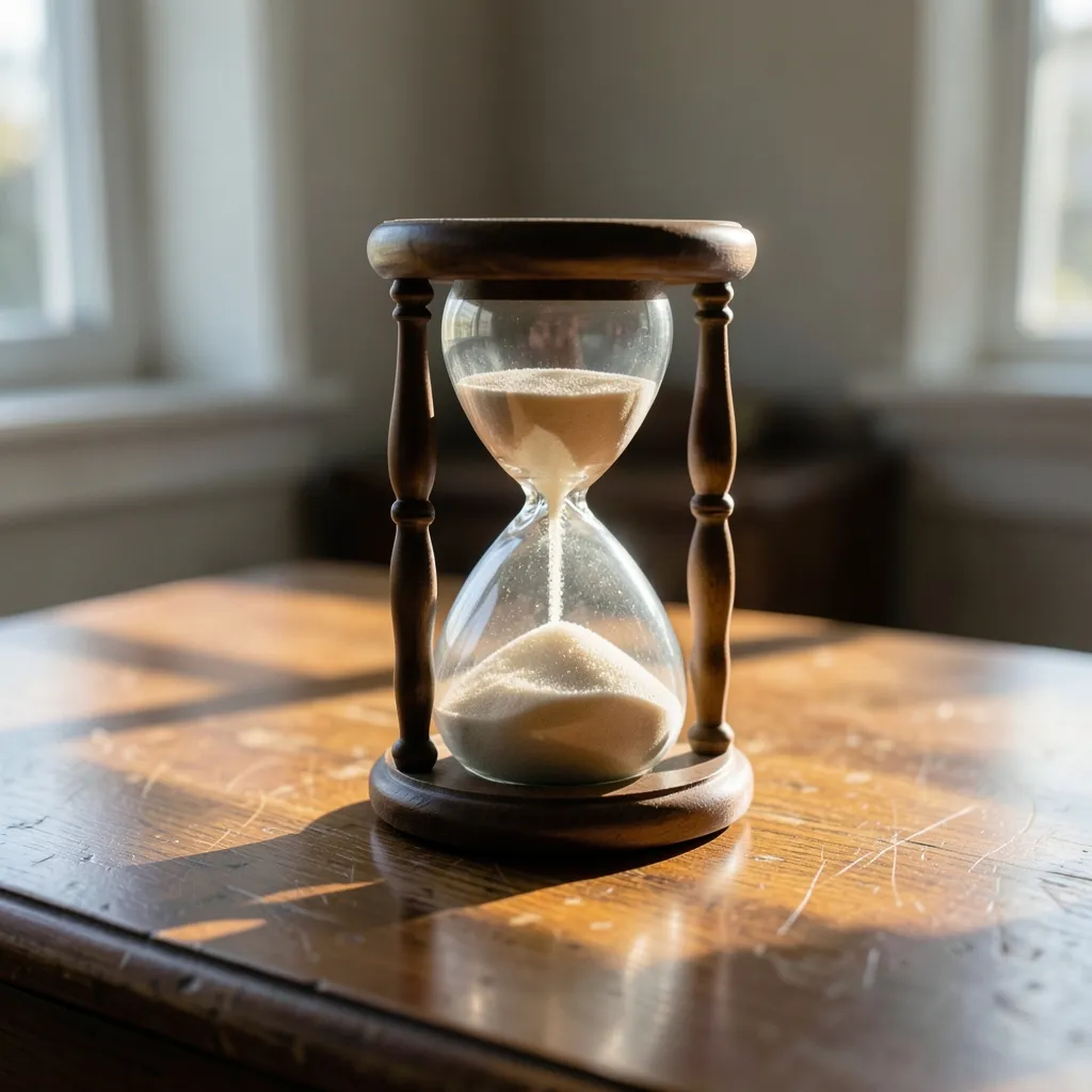 Why You Feel Stuck During a Retrograde High-quality aesthetic shot of a vintage hourglass with sand flowing slowly — When the gears start grinding