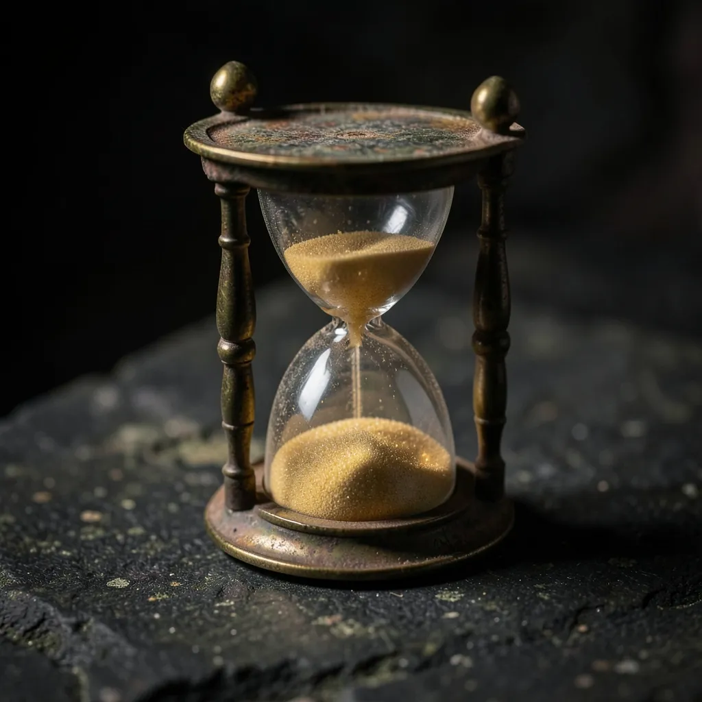 Why Does the Soul Cling to the Past? Karmic Astrology Insights Cinematic 1:1 macro photography of a vintage hourglass on a dark stone surface — Why does the soul cling to the past?